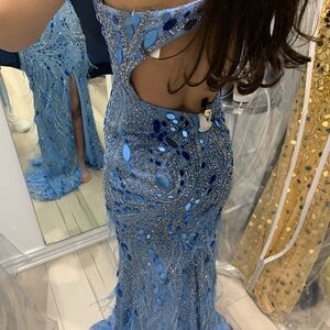 Stunning Blue Sequin Gown